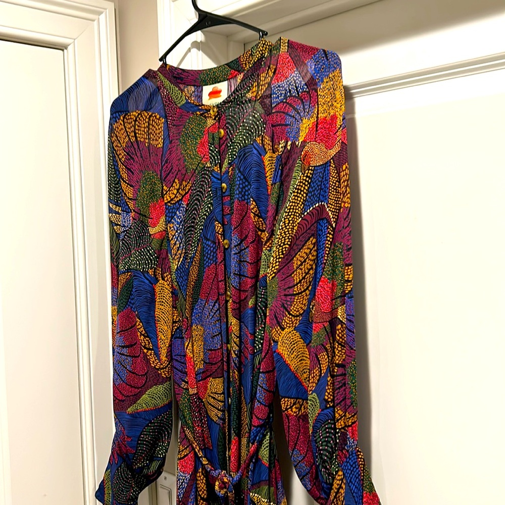 NWOT Farm Rio long sleeve maxi dress Medium